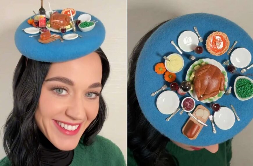 Katy Perry Celebrates Thanksgiving in Shanghai with a Touch of Holiday Spirit in Her Festive Beret