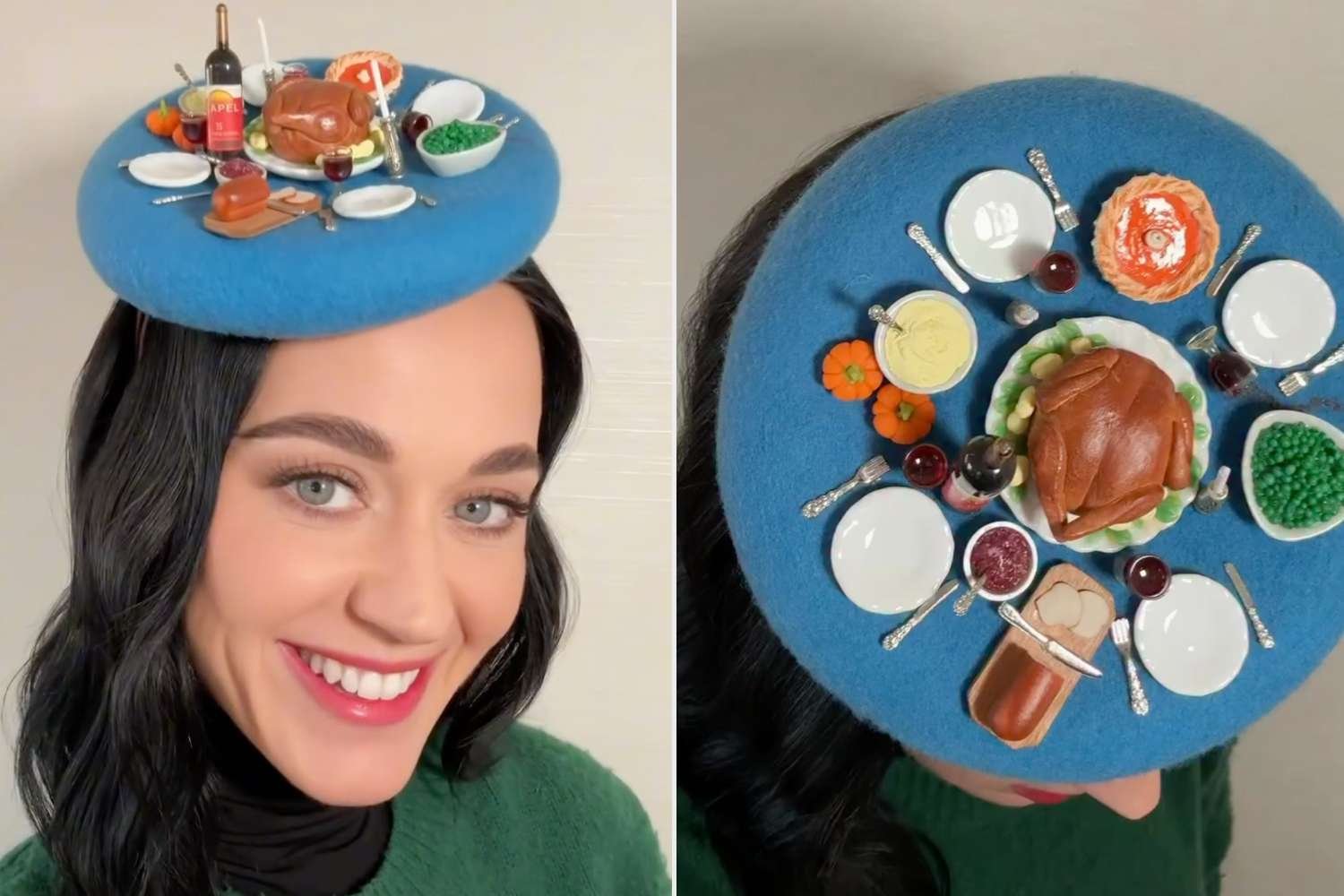 Katy Perry Celebrates Thanksgiving in Shanghai with a Touch of Holiday Spirit in Her Festive Beret