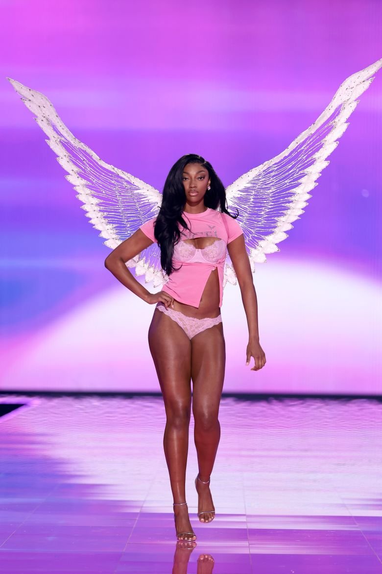 Angel Reese walked the runway wearing two different looks.