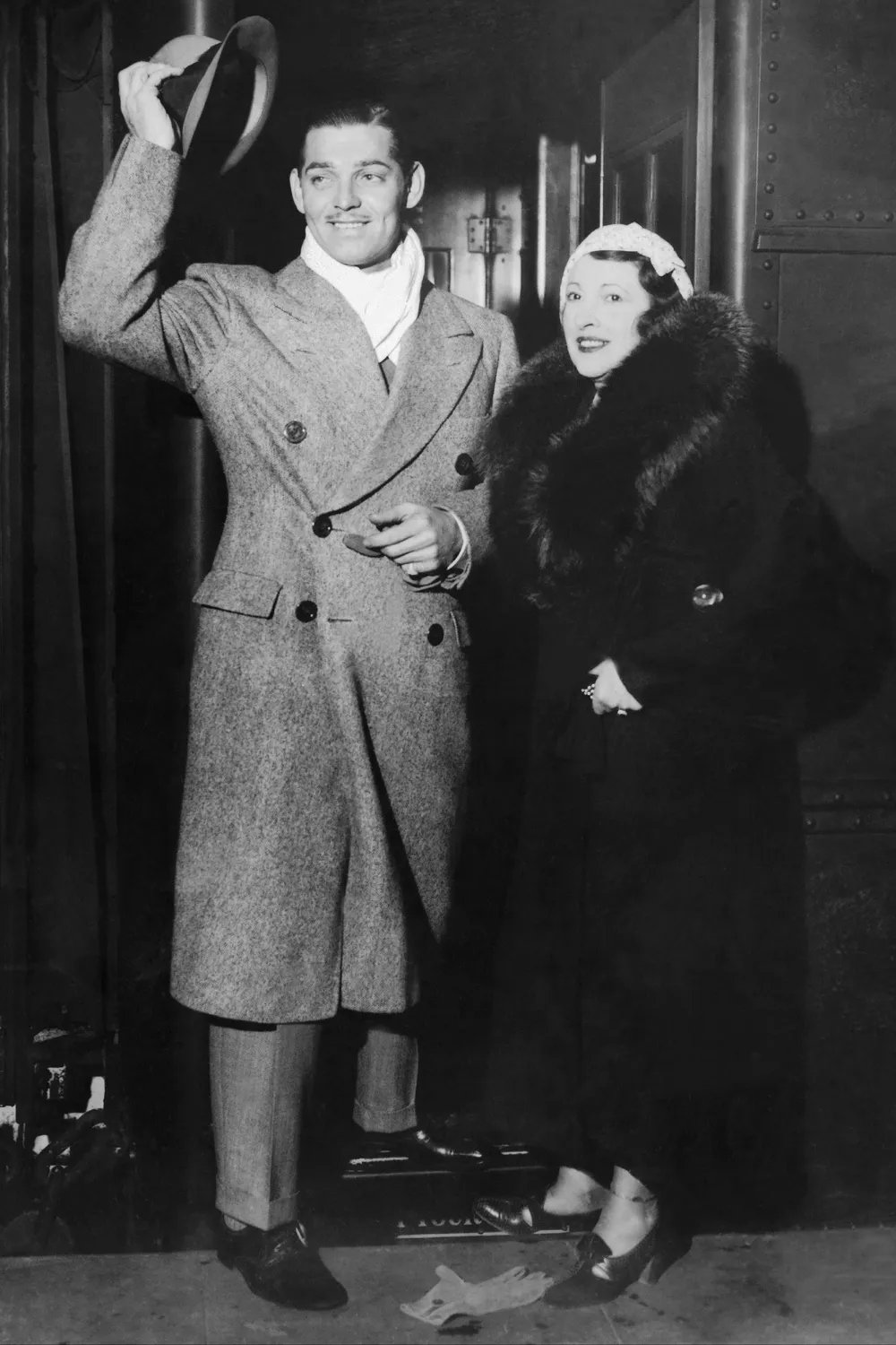 Clark Gable and his wife Maria Langham on March 2, 1934 in New York.