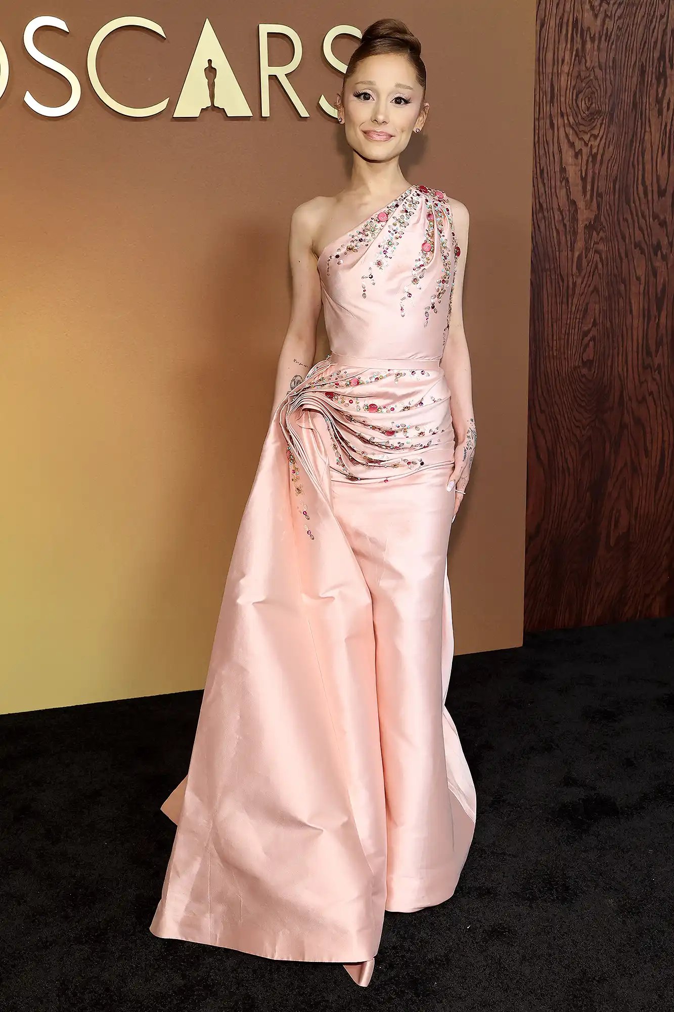 HOLLYWOOD, CALIFORNIA - NOVEMBER 16: Ariana Grande attends the 16th Governors Awards at The Ray Dolby Ballroom on November 16, 2025 in Hollywood, California.