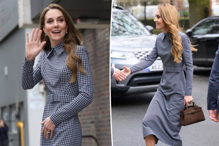 Kate Middleton Teams Up Houndstooth Dress with a New Bag — and It’s on Sale!