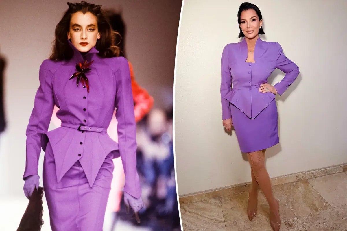 Kris Jenner Rocks a Timeless Purple Power Suit and Shows Her Momager Style
