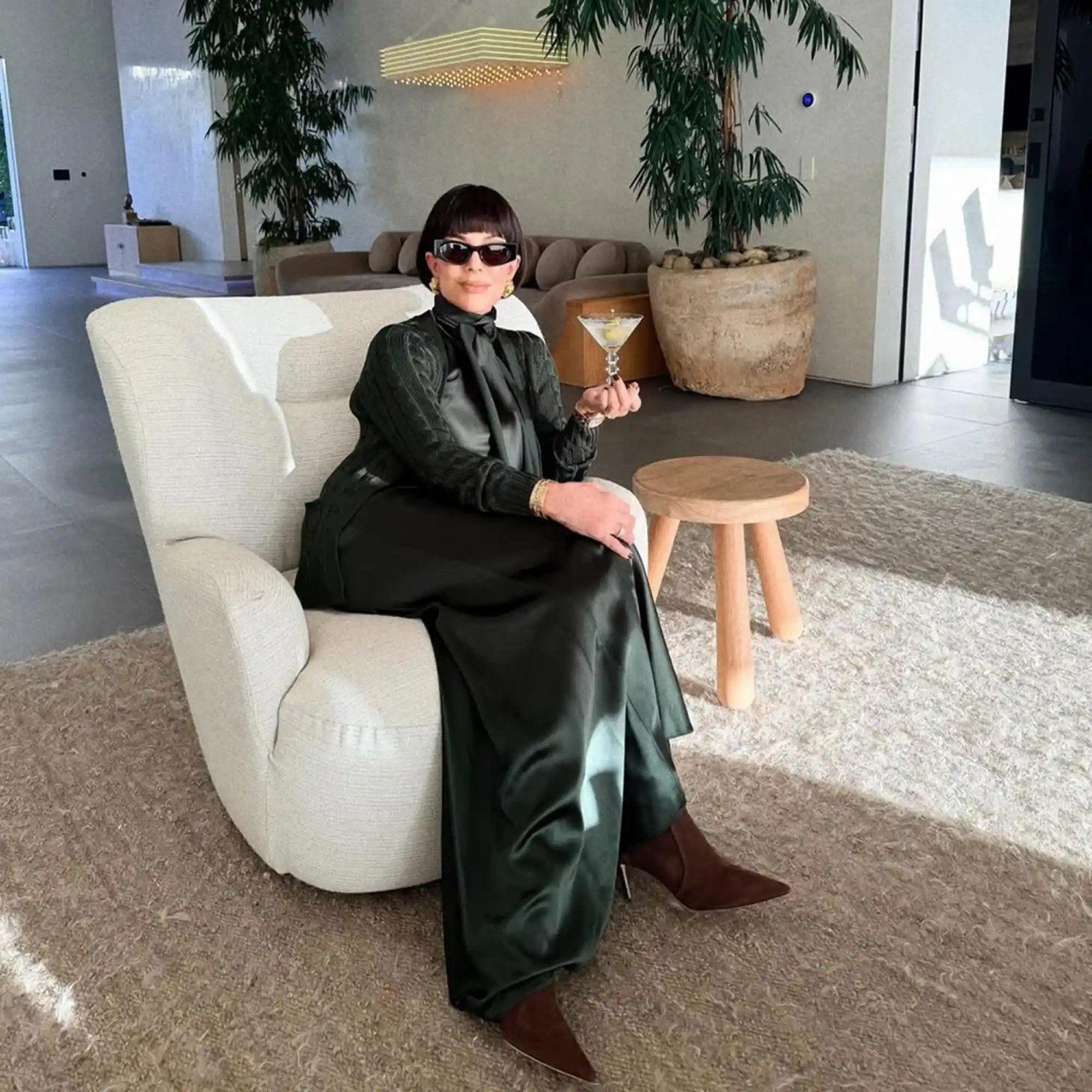 Kris Jenner Looks Fabulous as She Poses, Martini-in-Hand, in Daughter Khloé Kardashian’s Holiday Photo Dump