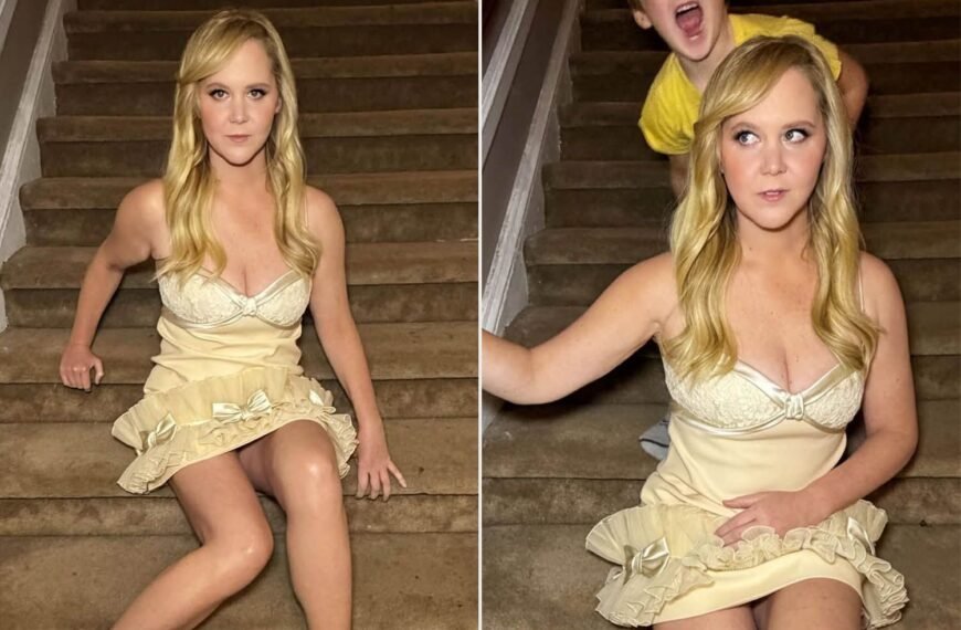 Amy Schumer's At-Home Photo Shoot Gets a Cute Surprise from Her Son Gene