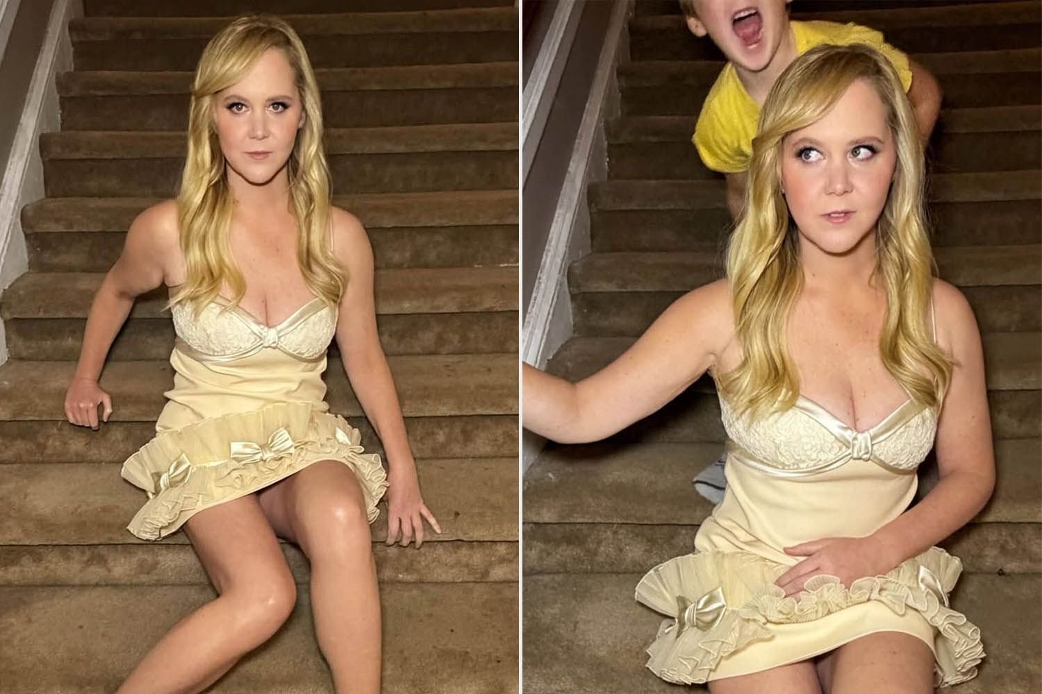 Amy Schumer's At-Home Photo Shoot Gets a Cute Surprise from Her Son Gene