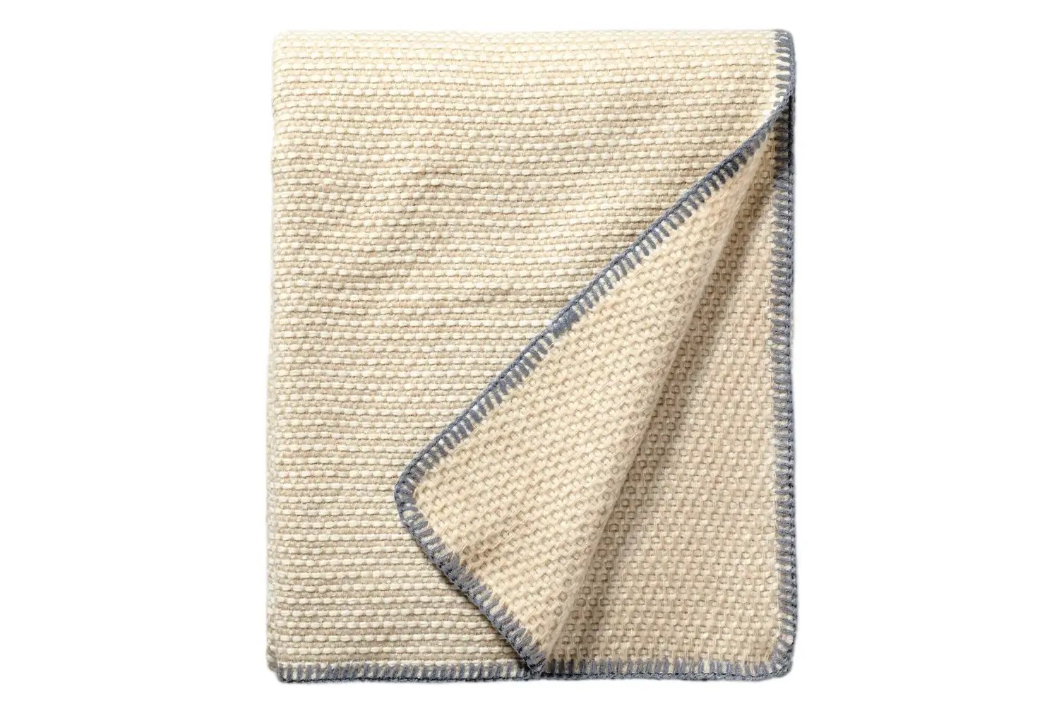 Cozy Stitch Woven Throw Blanket Tan/Blue - Hearth & Hand™ with Magnolia