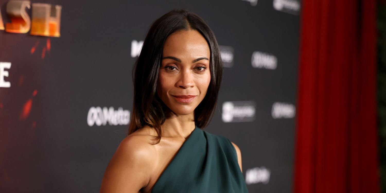 Zoe Saldaña Stuns in a Chic Dress with Bold Cutouts and a Unique Design