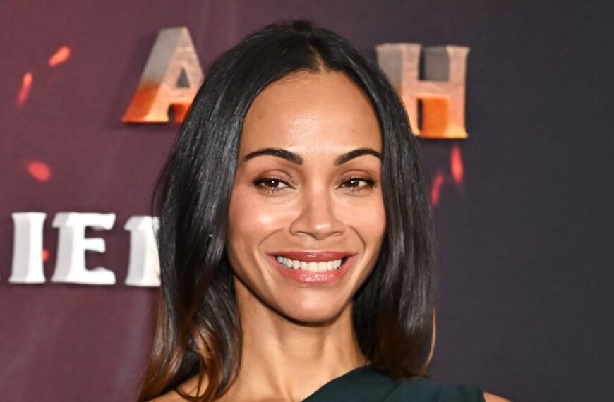 Zoe Saldaña Turns Heads in a Bold Red Dress and Shares Her Archery Talents