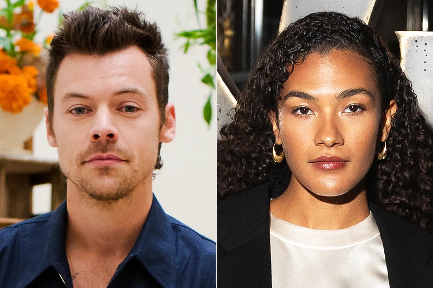 Harry Styles at S.S. Daley RTW Spring 2025; Olivia Dean at the Saint Laurent Men Collection Fall/Winter 2024-2025.