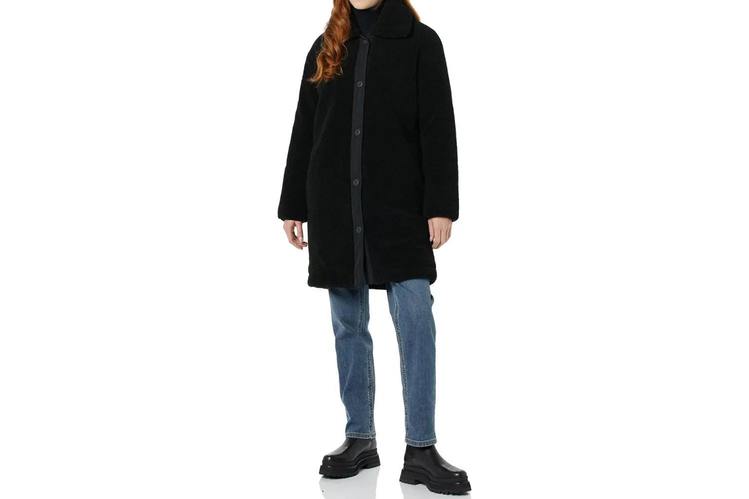 Amazon Essentials Womens Oversized Teddy Sherpa Coat