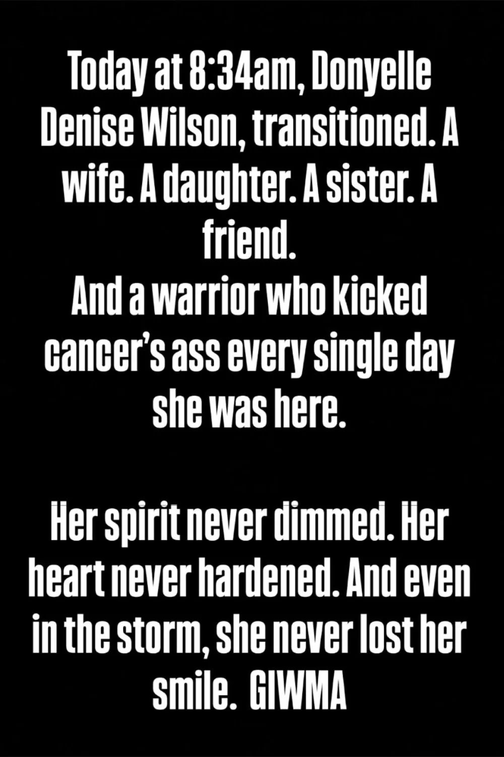 Donyelle Denise Jones death statement