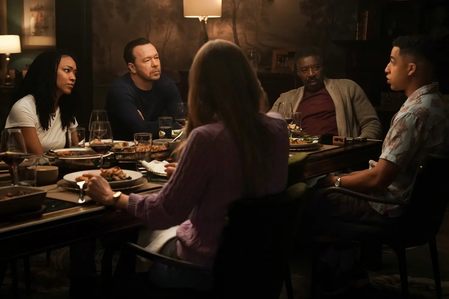 Sonequa Martin-Green as Lena Silver, Donnie Wahlberg as Danny Reagan, Maggie Lawson as Sarah Silver, Ernie Hudson as Reverend Peters, and Marcus Scribner as Jonah Silver