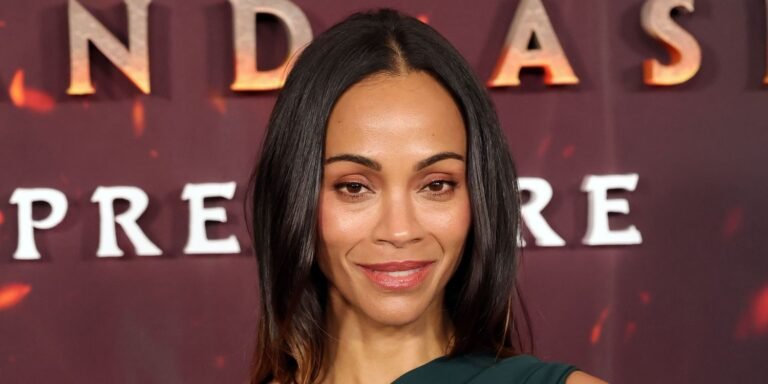 Zoe Saldaña's Chic Black Dress Gives a Stylish Take on Everyday Elegance