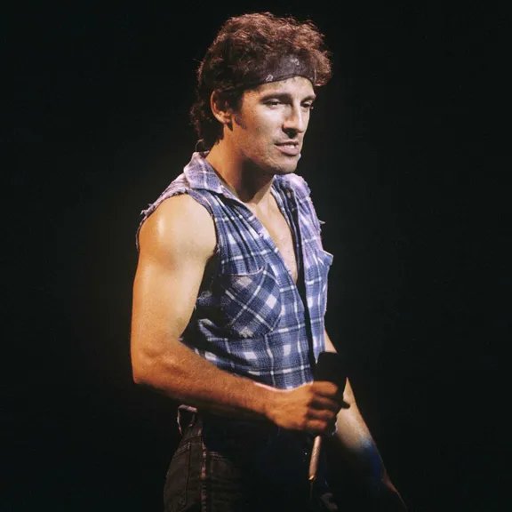 Bruce Springsteen performing at the CNE Stadium in Toronto, Canada on July 24, 1984