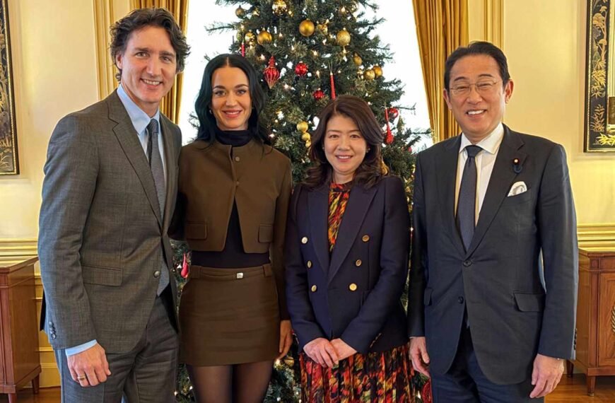 Justin Trudeau Shares Excitement About Katy Perry's First Political Meeting with Japan's Former Prime Minister