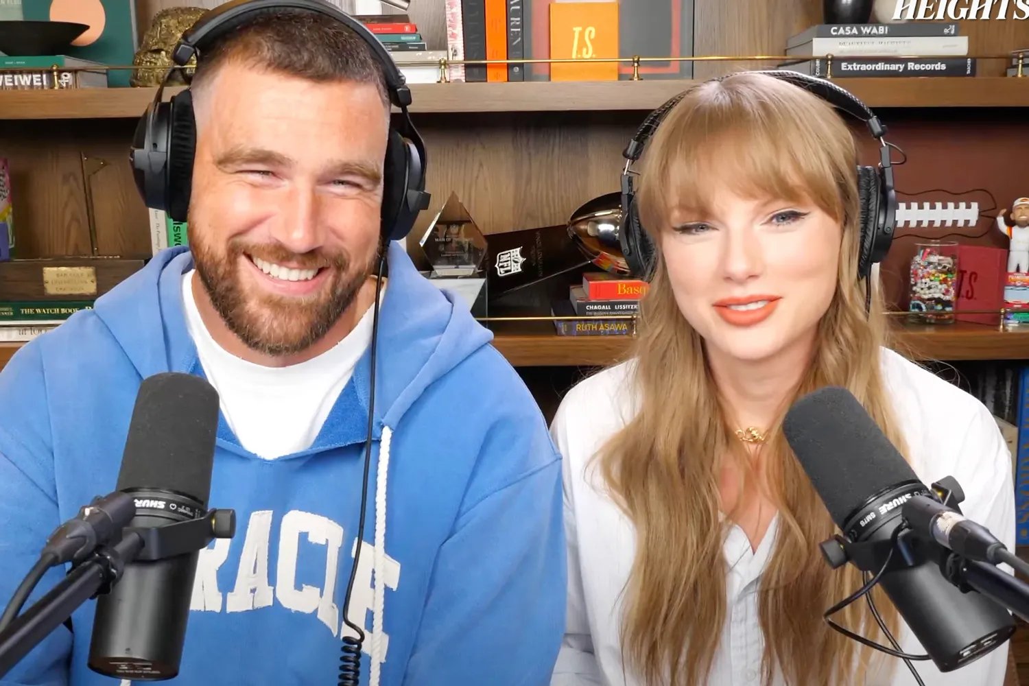 Travis Kelce, Taylor Swift, New Heights Podcast
