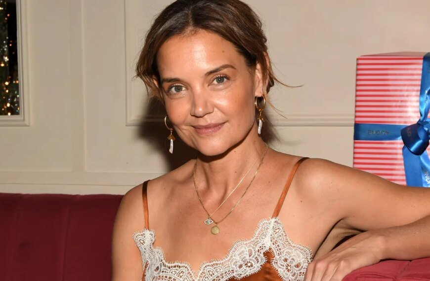Katie Holmes Shows How to Style Lingerie and Tall Boots for a Cozy Winter Outfit