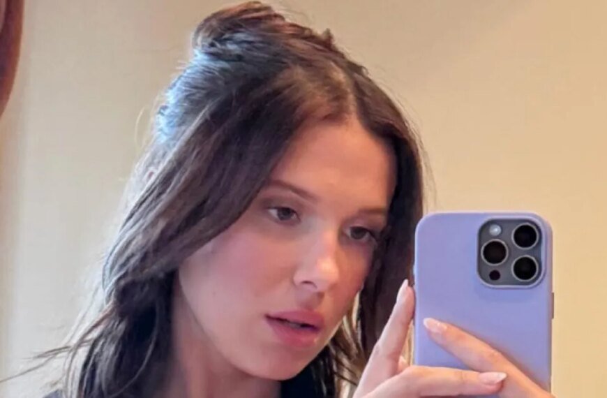 Millie Bobby Brown Stuns in a Crop Top and Elegant Pearls