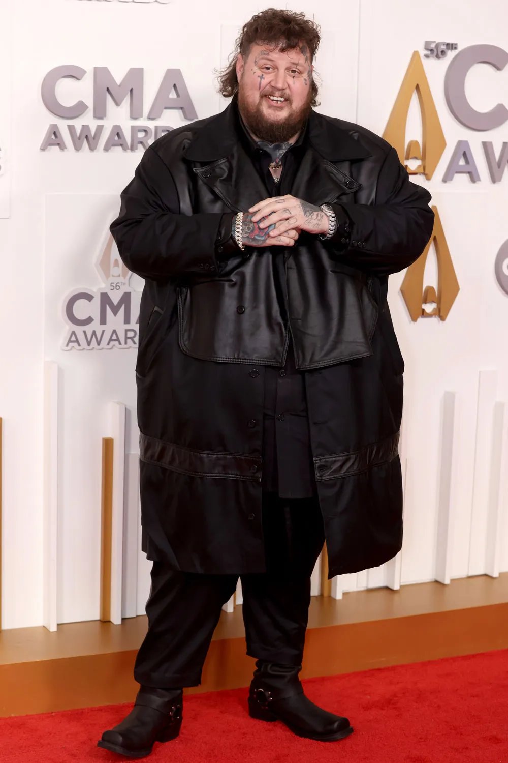 Jelly Roll attends The 56th Annual CMA Awards at Bridgestone Arena on November 09, 2022 in Nashville, Tennessee.