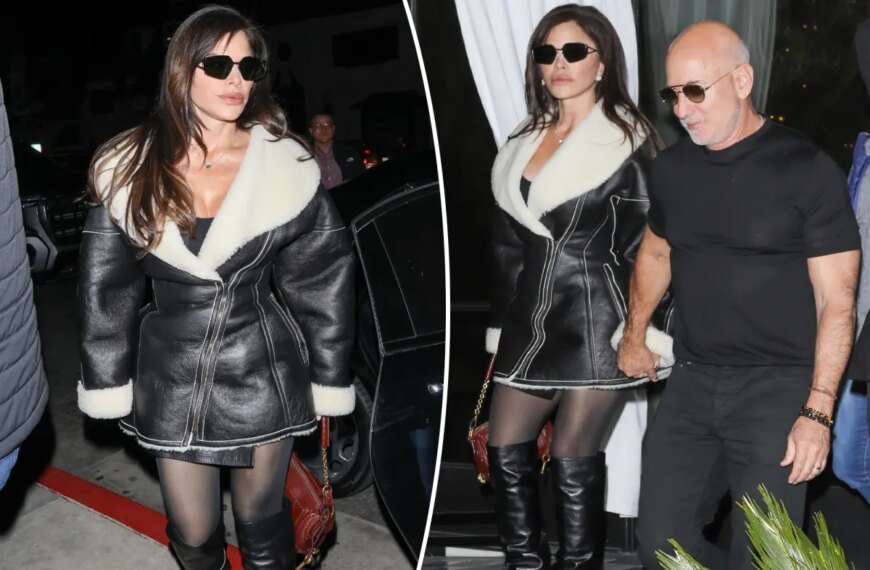 Lauren Sánchez Wears a Stylish $10K Leather Coat for Date Night with Jeff Bezos
