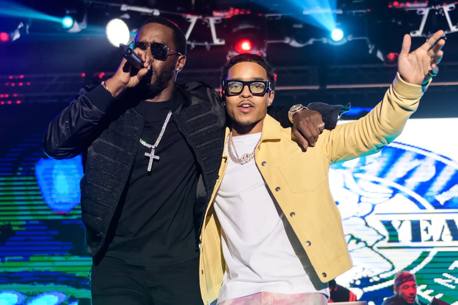 Sean "Diddy" Combs and Justin Combs perform onstage during Shaq's Fun House at Mana Wynwood Convention Center on January 31, 2020