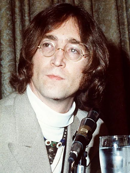 John Lennon at a news conference at the Americana Hotel in New York on May 13, 1968