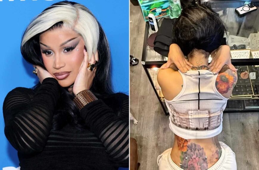 Cardi B Showcases Her New Look with Back Dermal Implants and a Stylish Neck Piercing After Baby