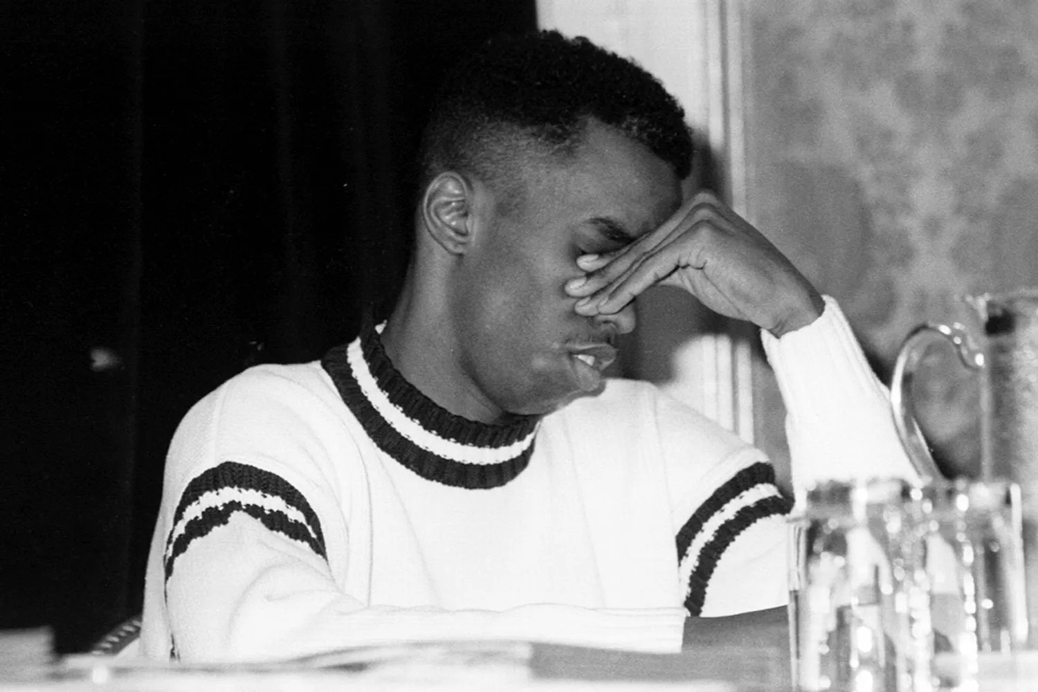 Sean Combs during a press conference on January 2, 1992 in New York.
