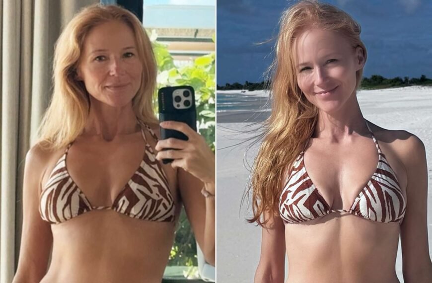 Jewel, 51, Stuns in Zebra-Print Bikini on Island Getaway