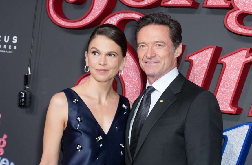 Hugh Jackman and Sutton Foster Shine Together on Their Coordinated Red Carpet Date Night