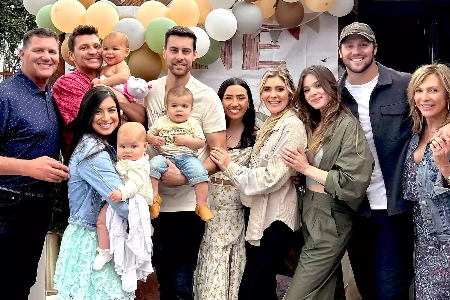 Hailee Steinfeld with Josh Allen and family