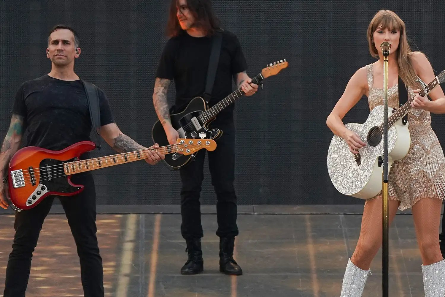 Taylor Swift performs onstage during "Taylor Swift | The Eras Tour" at Olympiastadion on July 27, 2024, in Munich, Germany.