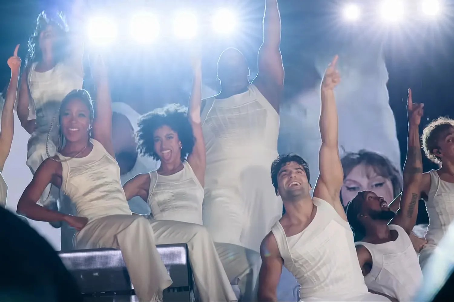 Taylor Swift's backup dancers in Taylor Swift | The End of an Era.