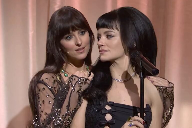 Dakota Johnson Joins Lily Allen on Stage in a Surprise SNL Performance as 'Madeline'