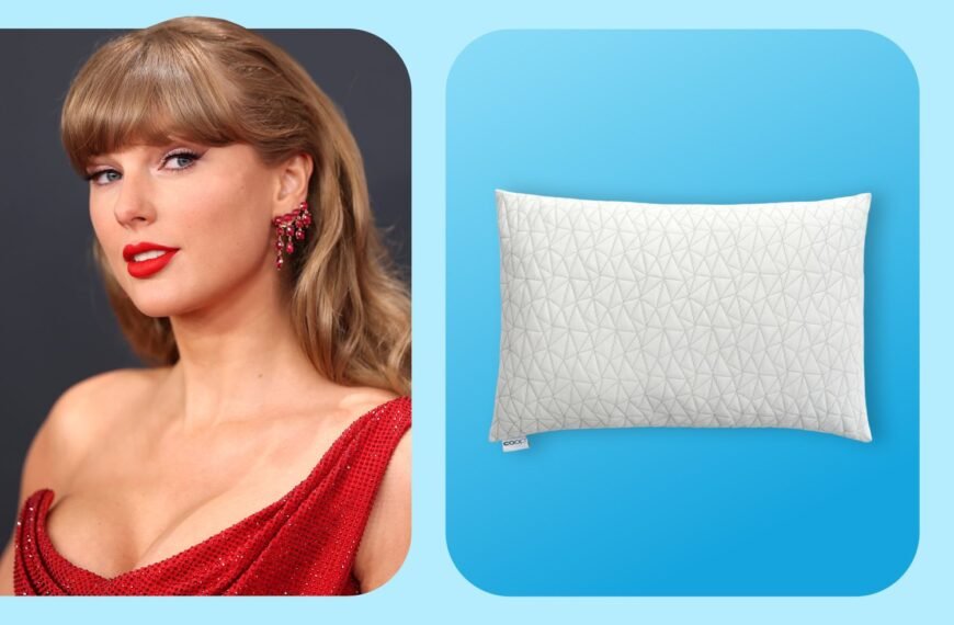 Taylor Swift and Her Cat Enjoy Cozy Moments on the Pillow That Helped My Neck Pain—Available for a Limited Time