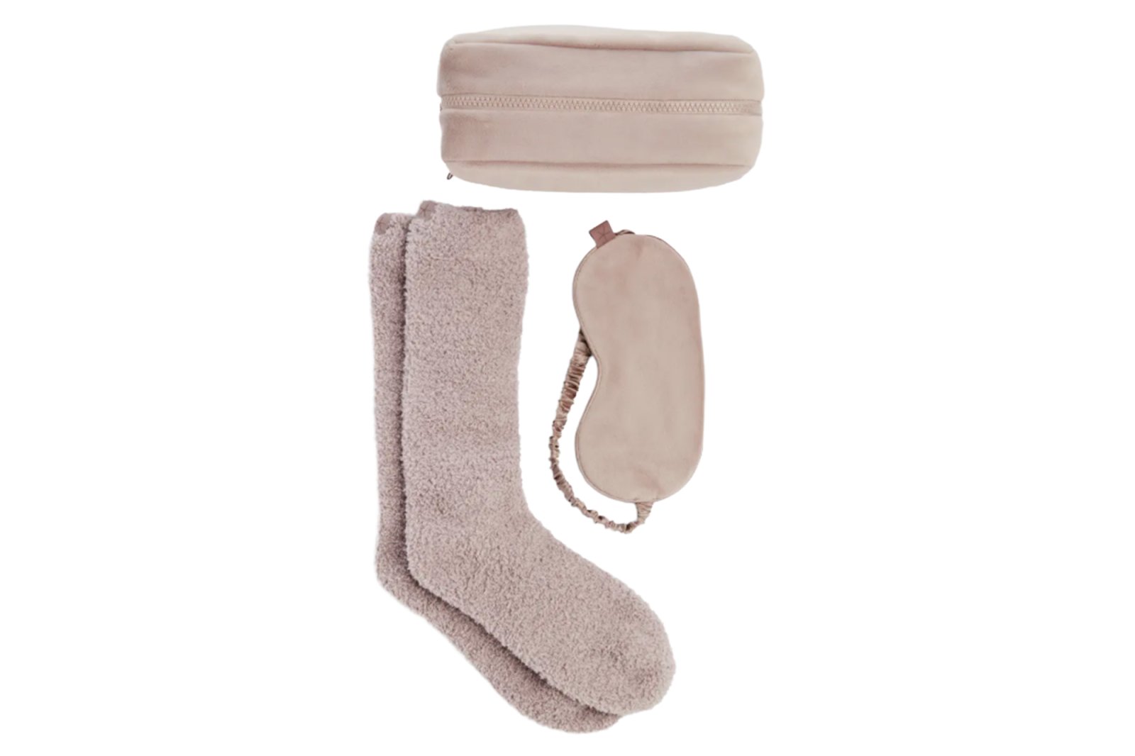 Soft pink plush zipped bag