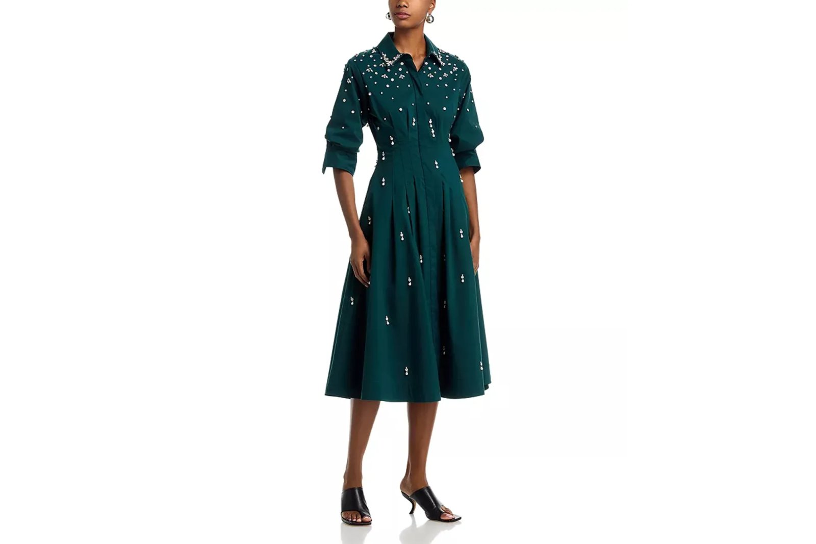 SIMKHAI beaded shirt dress.