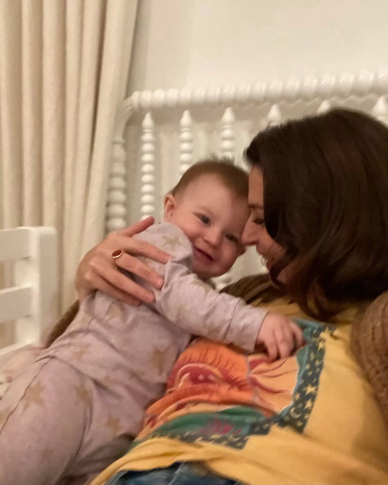 Caterina Scorsone with her daughter, Lucky.