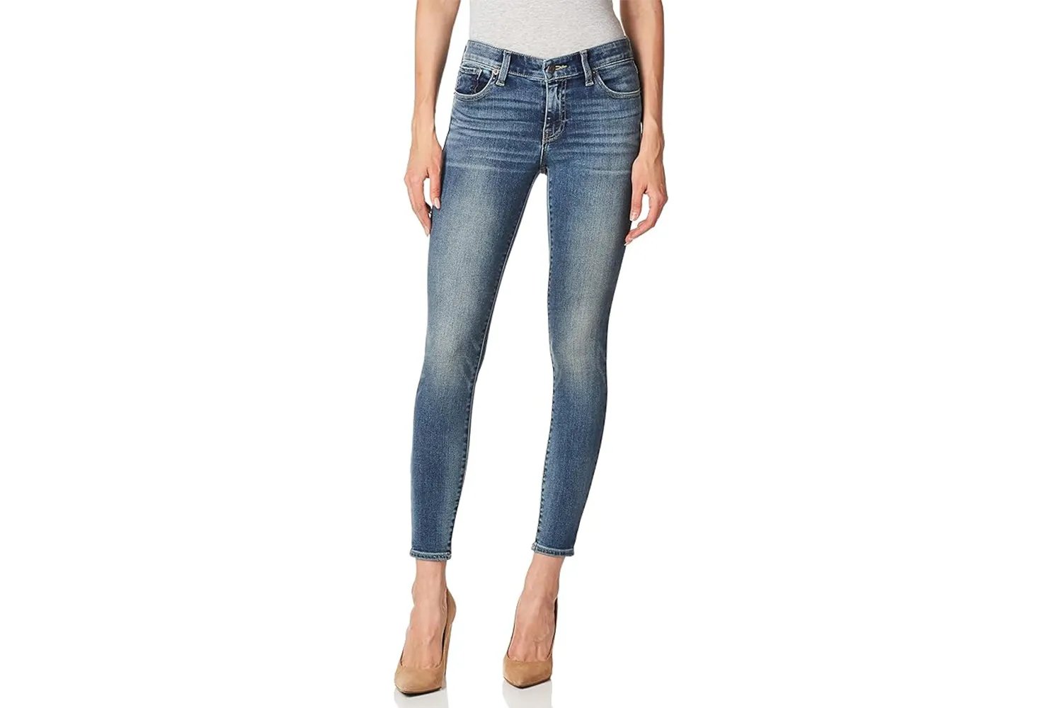 Amazon Lucky Brand Women's Mid Rise Ava Skinny Jean