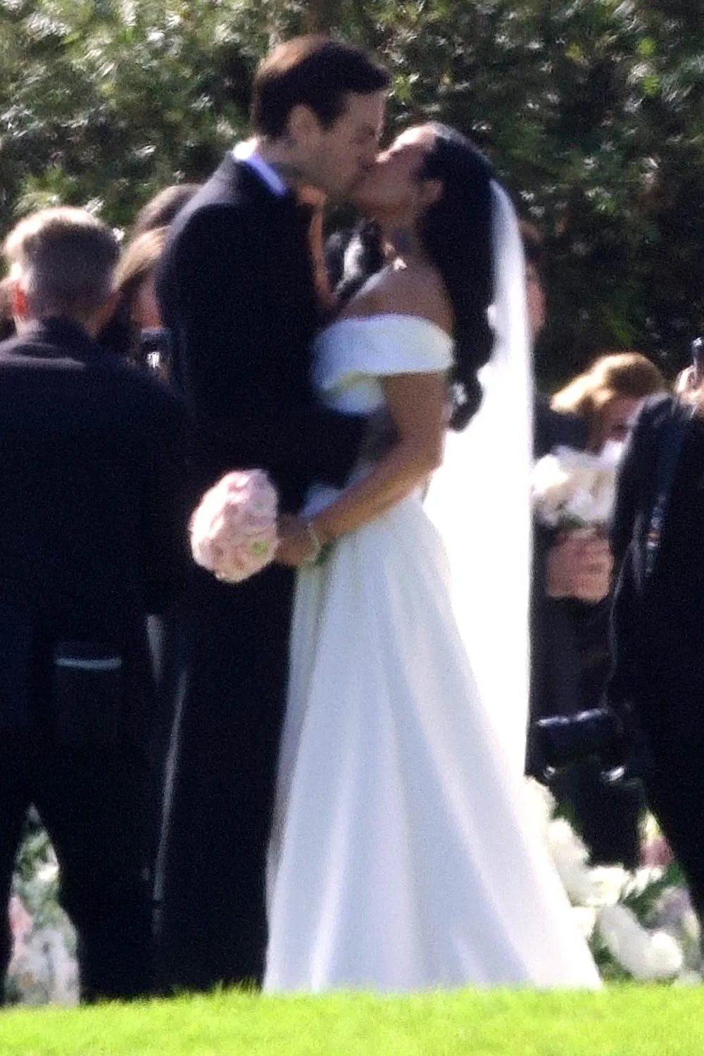Demi Lovato and Jordan Lutes at their wedding.