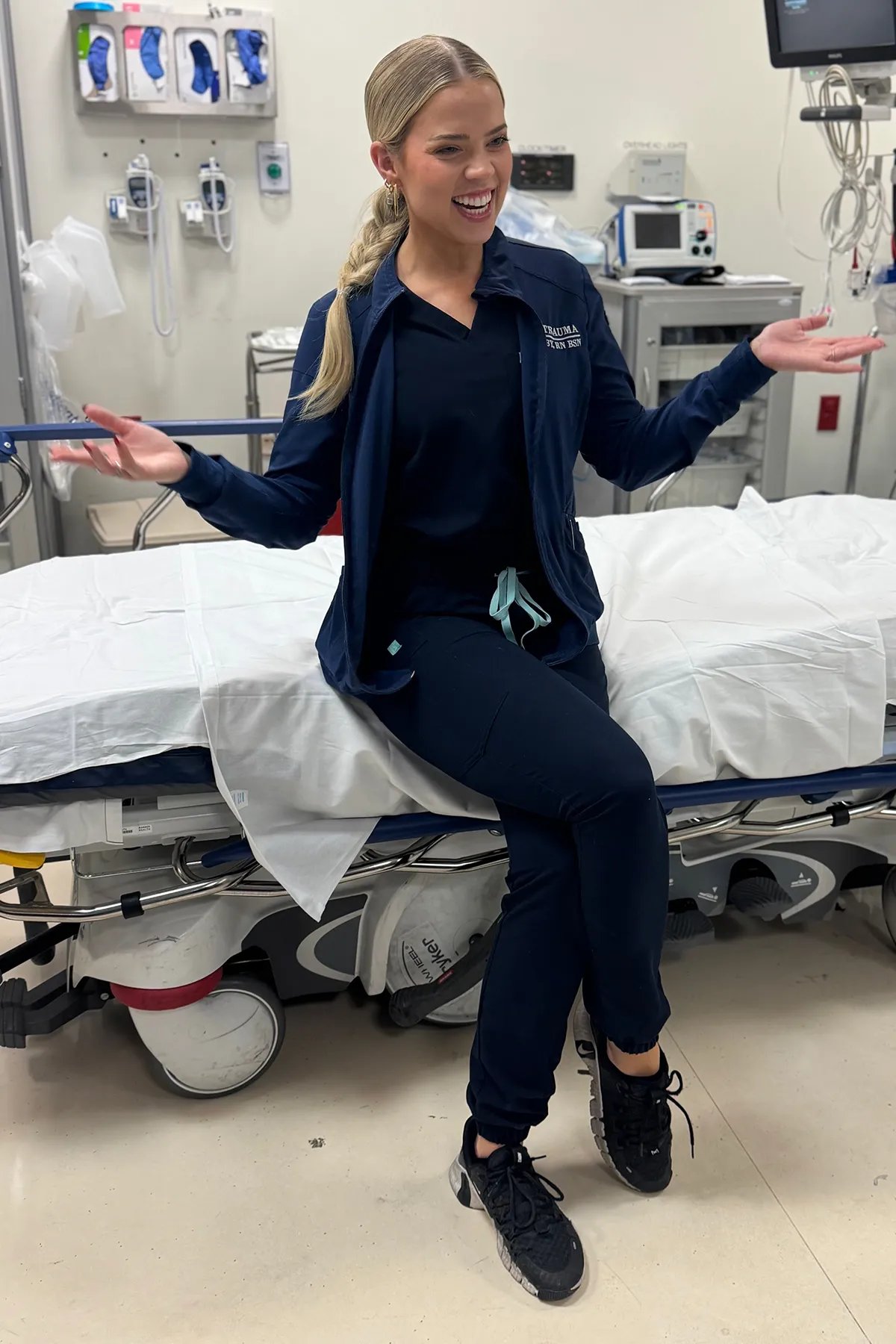 Darby Cerbo at her nurse practitioner job in the ER