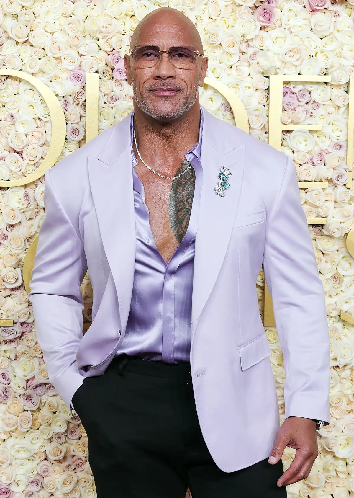 Dwayne Johnson during the 82nd Annual Golden Globes held at The Beverly Hilton on January 05, 2025 in Beverly Hills, California