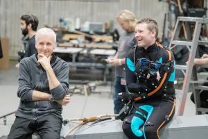 James Cameron and Sam Worthington