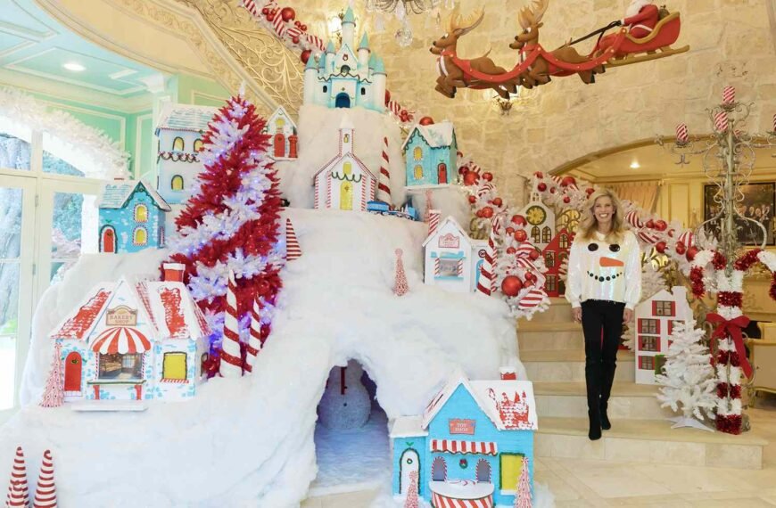 Local Woman Creates Festive Christmas Display with a Princess Room and a Full Nativity Scene for Her Grandkids