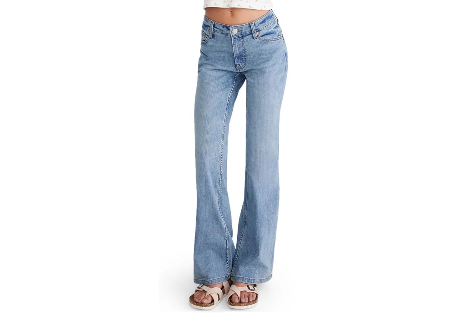 Amazon Aeropostale Womens Mid Rise Flare Jean