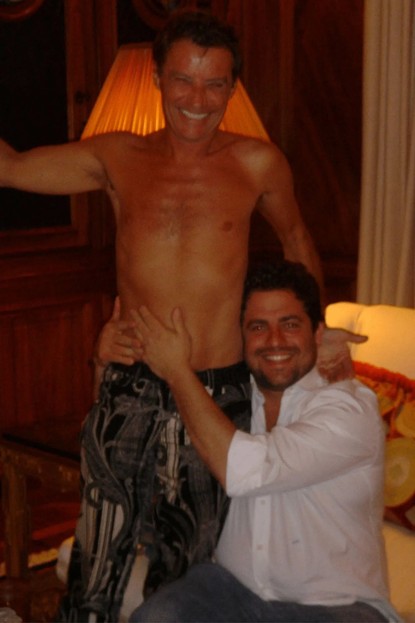 Brett Ratner poses with Jean-Luc Brune