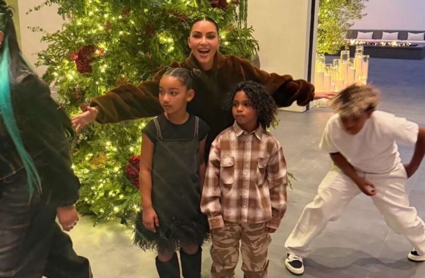 Kim Kardashian Shares a Funny Moment Trying to Snap a Photo with Her Kids