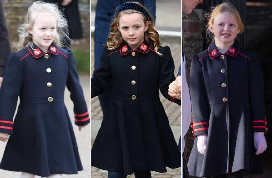 Lena Tindall, 7, Wears a Special Christmas Coat Full of Family Memories