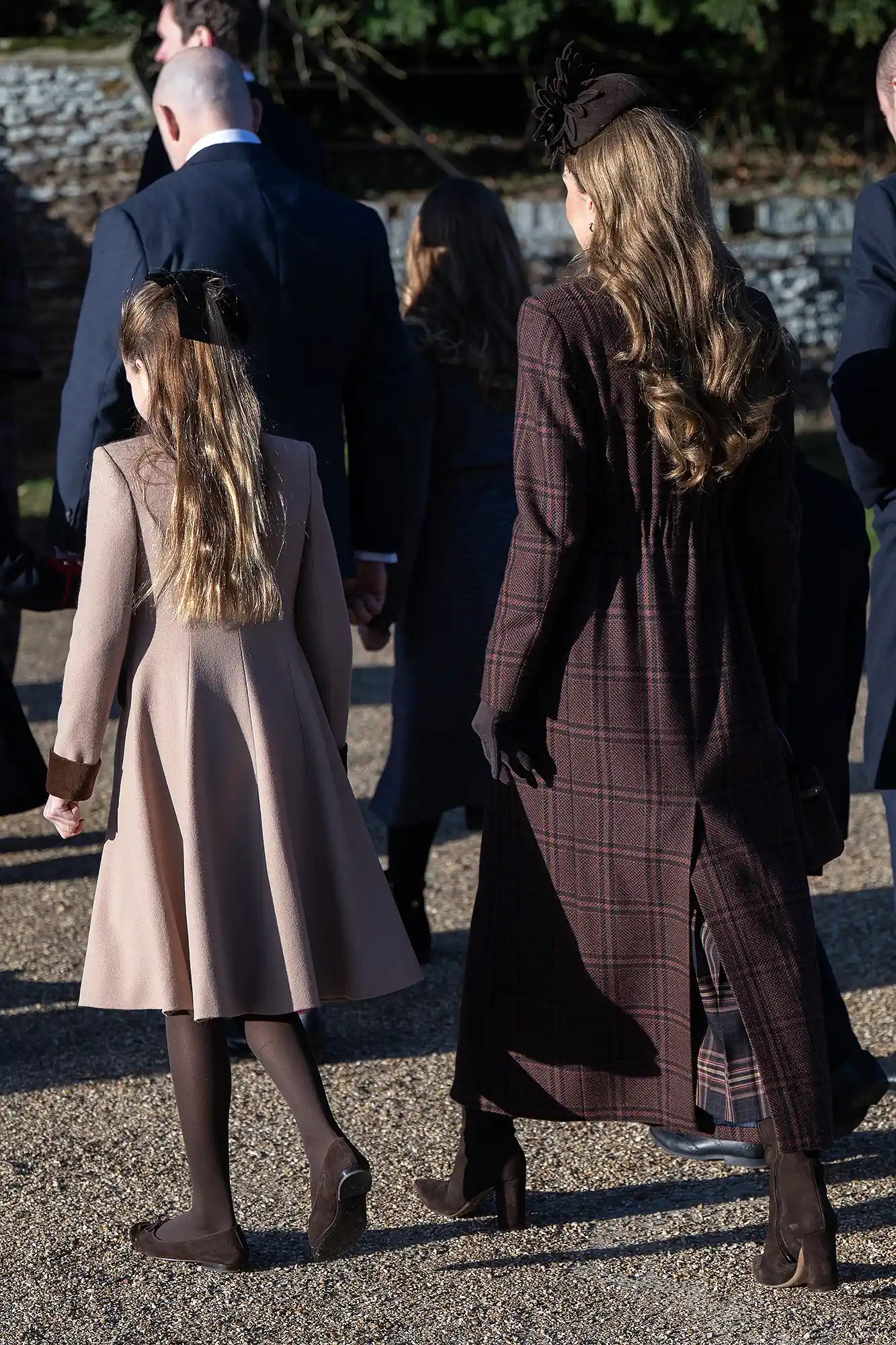 Catherine, Princess of Wales and Princess Charlotte of Wales attend the Christmas Morning Service at Sandringham Church on December 25, 2025.